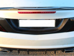 Mercedes Benz SLK Central Back License Plate Trim Piece - Carbon Fiber - R172